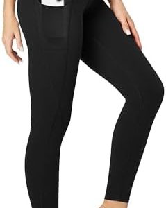 Heathyoga High Waisted Leggings for Women - Tummy Control Compression Yoga Pants with Pockets for Workout and Exercise